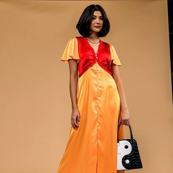 Dressed in LALA Dresses & Skirts - Dressed in Lala No Risk No Magic Dress in Flame